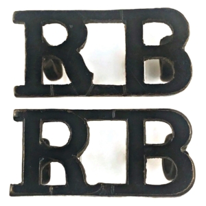 Rifle Brigade (Prince Consort's Own) Regiment Shoulder Title PAIR