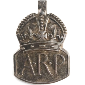 WW2 ARP Warden (Air Raid Precautions) HALLMARKED Silver Lapel Badge - MENS