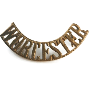 VICTORIAN Worcestershire Regiment Worcester Shoulder Title - (Pre 1902)