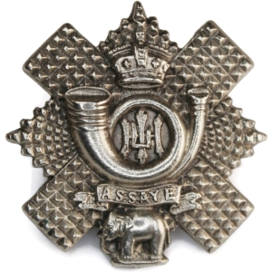 VICTORIAN Highland Light Infantry HLI Scottish Regiment Collar Badge - Queen Victoria Crown