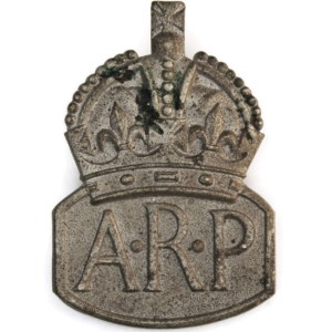 WW2 ARP Warden (Air Raid Precautions) Lapel Badge - MENS