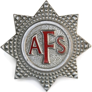 WW2 Auxiliary Fire Service Brigade Corps AFS Cap Badge
