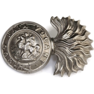 Northumberland Fusiliers Regiment VOLUNTEERS (White Metal) Collar Badge