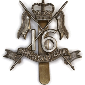 16th (The Queens Lancers) Regiment Cap Badge - Queen's Crown