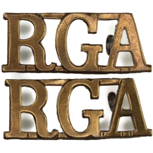 Royal Garrison Artillery RGA Shoulder Title PAIR