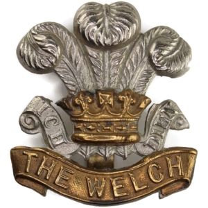 WW2 Welch Regiment (Welsh) Cap Badge