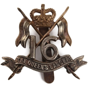16th (The Queens Lancers) Regiment Cap Badge - Queen's Crown
