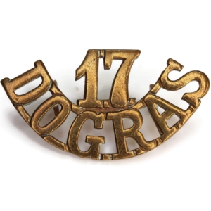 British Imperial Indian Army 17th Dogras Regiment India Shoulder Title
