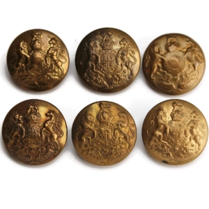 British Army General Service Buttons NON-Matching Set x6 24mm