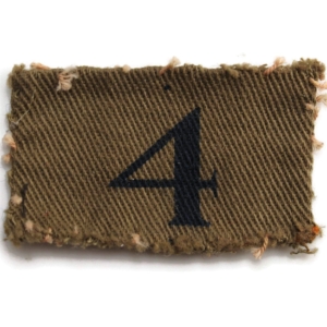 WW2 Home Guard 4th Company / Battalion Unit Cloth Shoulder Title Insignia Badge