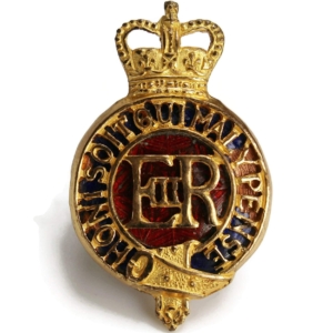 The Household Cavalry Regiment OFFICERS Fretted Gilt Cap Badge Queens Crown