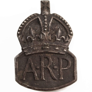WW2 ARP Warden (Air Raid Precautions) HALLMARKED Silver Lapel Badge - LADIES VERSION