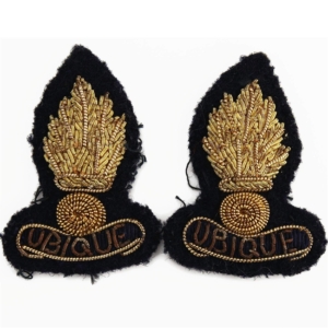 Royal Engineers Corps OFFICERS Bullion Dress Collar Badge PAIR