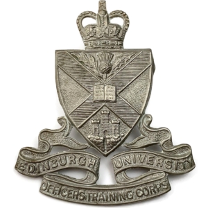 Edinburgh University Officers Training Corps OTC Cap Badge - Queens Crown