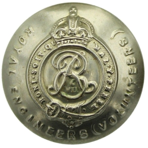 EDWARDIAN Royal Engineers Volunteers Corps (Edward VII) Tunic Button - 25mm