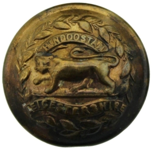WW1 Leicestershire Regiment Tunic Button - 26mm