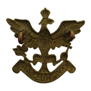 WW2 RAISED 26th Hussars Regiment Cap Badge