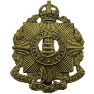 WW1 10th Hackney Battalion County of London Regiment Cap Badge