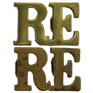 Royal Engineers Corps Shoulder Title PAIR