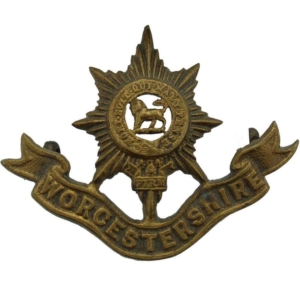 Worcestershire Regiment OFFICERS Bronze Collar Badge
