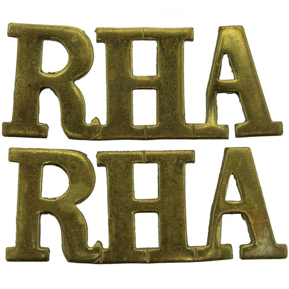 WW1 Royal Horse Artillery Regiment RHA Shoulder Title PAIR - British ...
