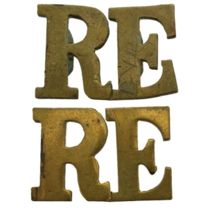 Royal Engineers Corps Shoulder Title PAIR