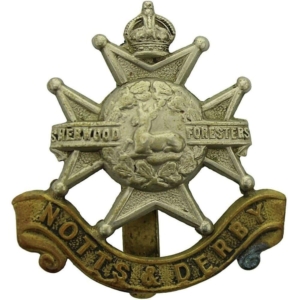 WW1 Sherwood Foresters (Notts and Derby) Regiment Cap Badge