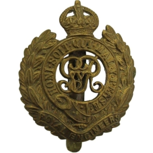 WW1 Royal Engineers Corps (George V) Cap Badge - SMITH & WRIGHT LD B'HAM