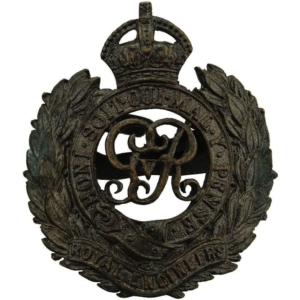 WW1 Royal Engineers Corps (George V) OFFICERS Bronze Cap Badge