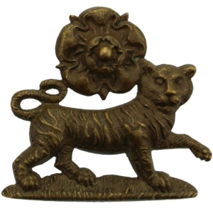 York and Lancaster Regiment OFFICERS Bronze Collar Badge
