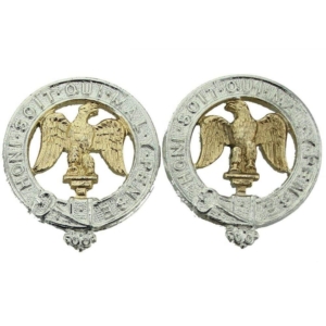Royal Anglian Regiment Staybrite Anodised Collar Badge PAIR - Staybright
