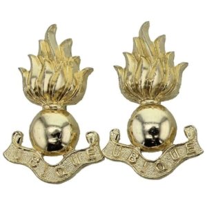 Royal Engineers Corps Staybrite Anodised Collar Badge PAIR - Staybright