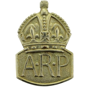 WW2 ARP Warden (Air Raid Precautions) LUGS VERSION Silver Lapel Badge - MENS