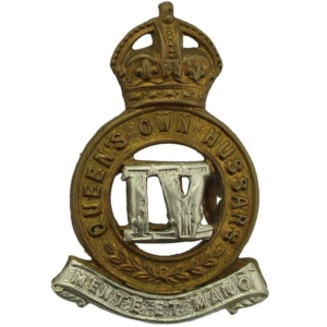 4th Queens Own Hussars Regiment Collar Badge