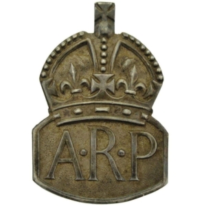 WW2 ARP Warden (Air Raid Precautions) HALLMARKED Silver Lapel Badge - MENS