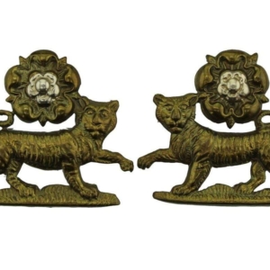 York and Lancaster Regiment Y&L Collar Badge PAIR