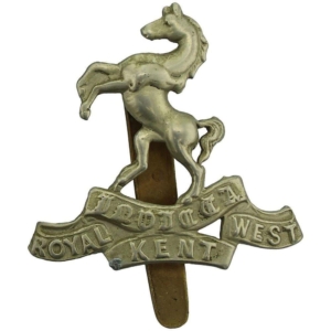 WW2 Queens Own Royal West Kent Regiment RWK Cap Badge
