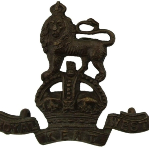 Queens Own Royal West Kent RWK Regiment OFFICERS Bronze Collar Badge