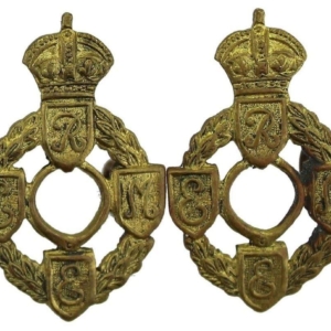 WW2 Royal Electrical & Mechanical Engineers REME Collar Badge PAIR - First Pattern