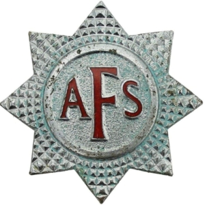 WW2 Auxiliary Fire Service Brigade Corps AFS Cap Badge