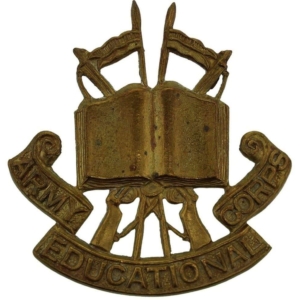 WW1 Army Educational Corps AEC Cap Badge - FIRST PATTERN