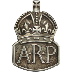 WW2 ARP Warden (Air Raid Precautions) HALLMARKED Silver Lapel Badge - MENS