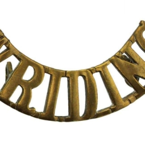 WW1 Duke of Wellington's West Riding Regiment Shoulder Title (FIRST PATTERN)