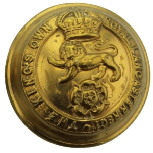 WW1 Kings Own Royal Lancaster Regiment King's Tunic Button - 26mm