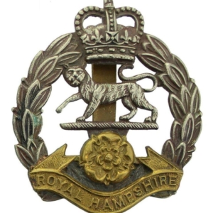 Queens Crown Royal Hampshire Regiment Cap Badge