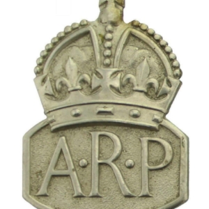 WW2 ARP Warden (Air Raid Precautions) Silver Lapel Badge - LADIES VERSION