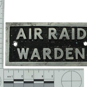 WW2 Air Raid Precautions Warden ARP Post Metal Door Plaque Sign