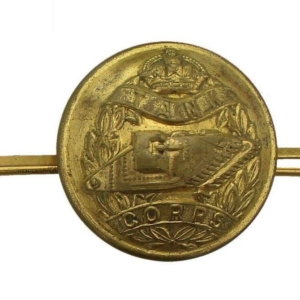 WW1 Royal Tank Corps TRENCH ART Sweetheart Brooch Button