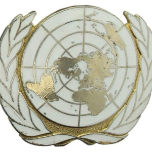 United Nations UN Blue Beret Metal & Enamel Cap Badge