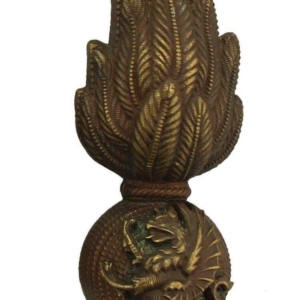 Royal Welsh Fusiliers RWF Regiment OFFICERS Bronze Welch Collar Badge